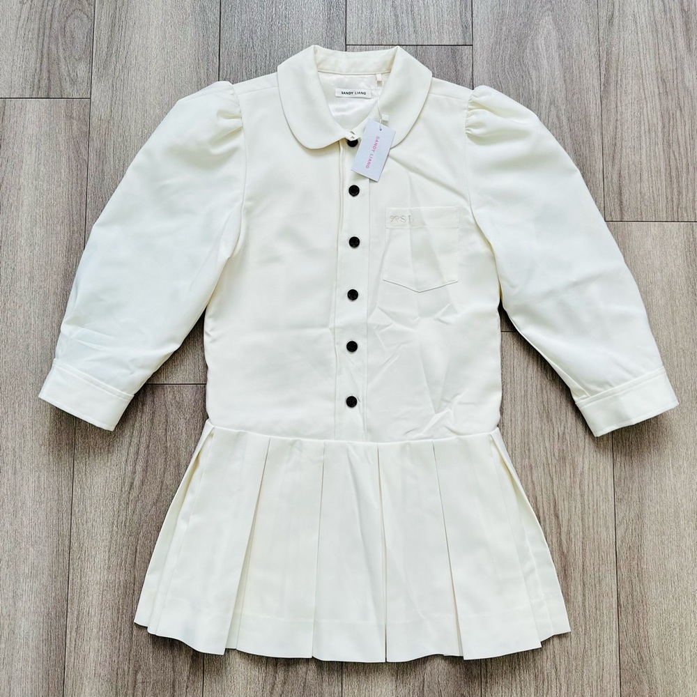 Sandy Liang Off-White Somm Minidress NWT - Picture 7 of 12